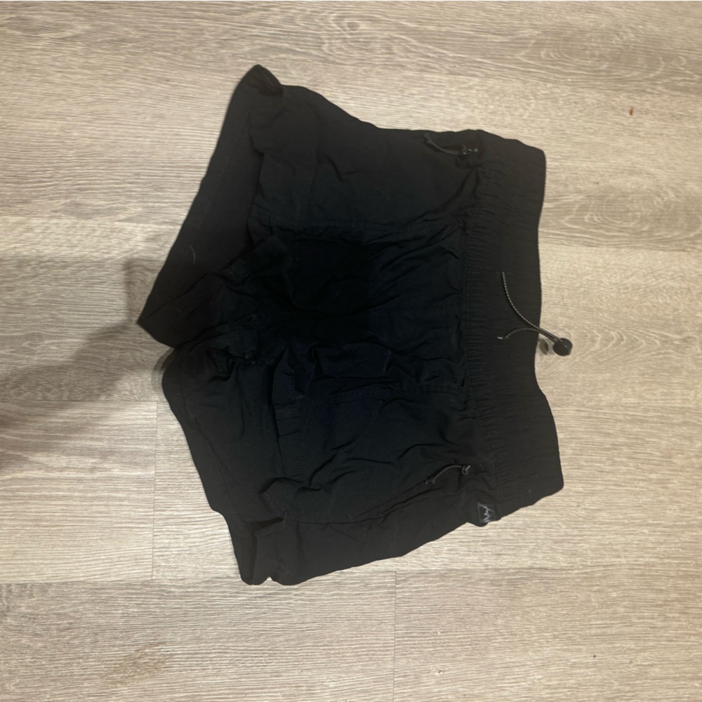 Avalanche Black Elastic Shorts